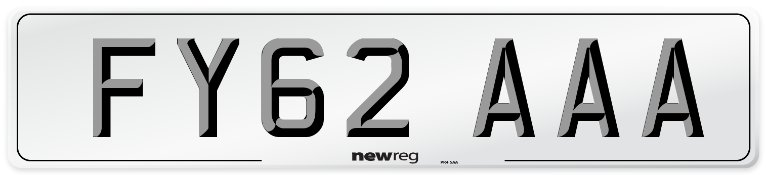 FY62 AAA Number Plate from New Reg